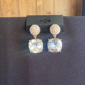 Elegant Gold and Silver Crystal Earrings